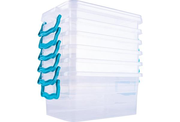 Violet 6 Adet Kapaklı Saklama Kutusu 2 Litre İstiflenebilir | 463-Mix