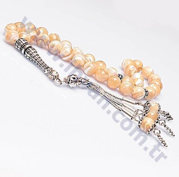 Chapelet en pierre de nacre (925 AYAR SILVER)