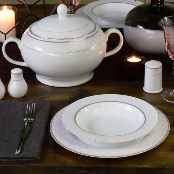 Korkmaz Bianca 86 Parça Rosa Porselen Yemek Takımı | 12 Kişilik | A8029