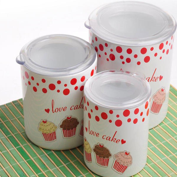 Fruit Cake Ege Saklama Kabı 3'lü 10-10-12 Cm | K+