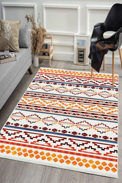 Birkilim Yıkanabilir Dekoratif Halı İpeksi Kaymaz Taban | MLN-IP-HS-556