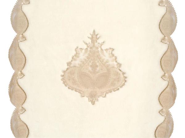 Vilma Fransız Güpürlü 2 Li Banyo Paspas Takımı Krem Gold