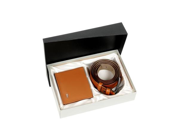 Avangarde Silver Cüzdan Kemer 2li Set Kahve