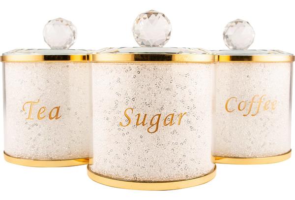 Dekonaz 3'lü Lüks Saklama Kabı | Altın | By-18026-15G