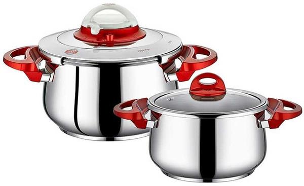 Taç TwinCooka 2'li Düdüklü Tencere Takımı | Kırmızı | İndüksiyon | TAC-4507
