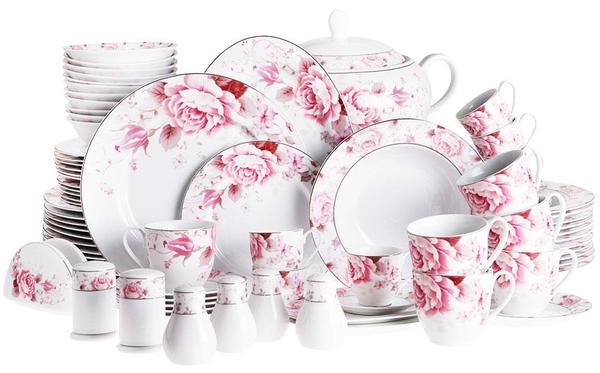 Korkmaz Bianca 86 Parça Yuvarlak Porselen Yemek Takımı | 12 Kişilik | A8022