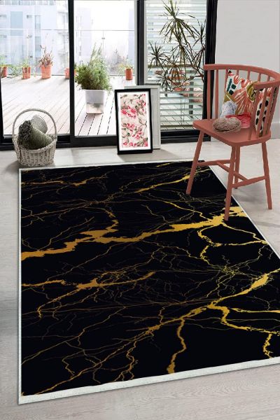 Birkilim Yıkanabilir Dekoratif Halı İpeksi Kaymaz Taban | MLN-IP-HS-312