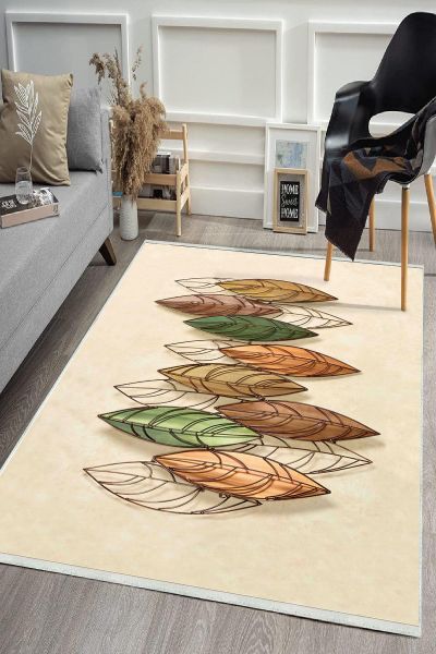 Birkilim Yıkanabilir Dekoratif Halı İpeksi Kaymaz Taban | MLN-IP-HS-486