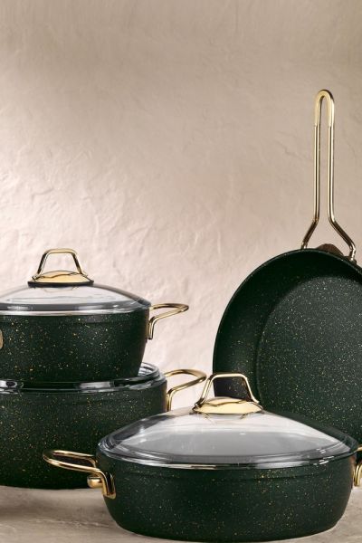 Kütahya Porselen Hera 7 Parça Tencere Seti Yeşil