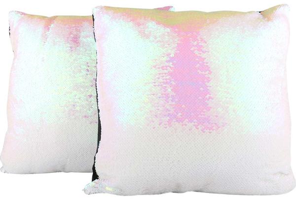 Dekonaz Modern Tasarımlı Dekoratif Pullu Yastık 40x40cm | Yeşi/Pembe-Beyaz | MTL-0061