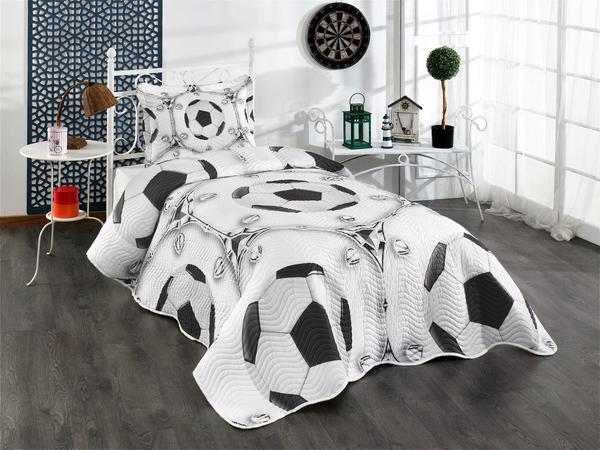 Belenay Baskılı Tek Kişilik Kapitone Yatak Örtüsü - Soccer Bjk
