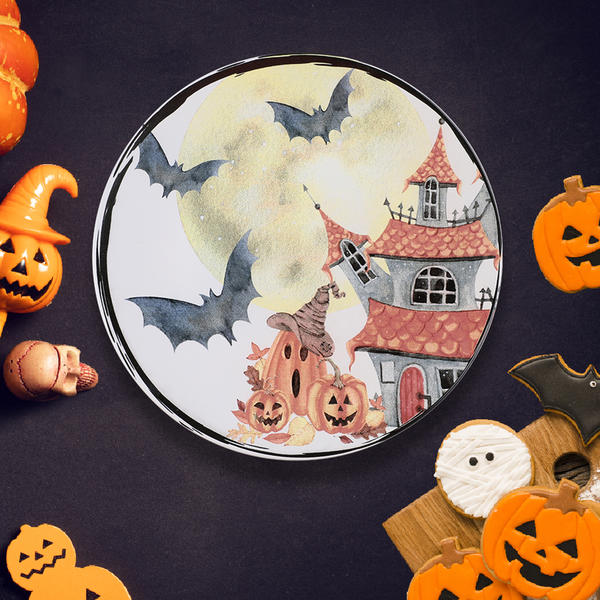 Assiette de service Halloween Moon 26 Cm | Keramika