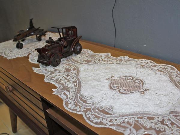 Pallace Wohnzimmer Set 5 Stück Creme Gold