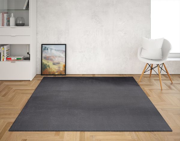 Dinarsu | Loft Yıkanabilir Halı | Siyah | 37-90-Black