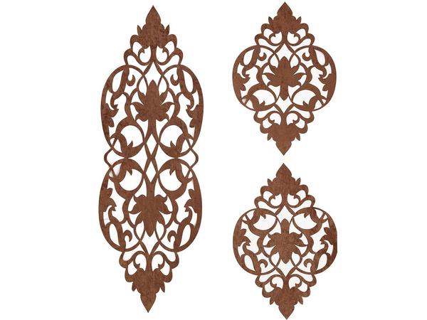 Zambak Kadife Salon Takımı 3 Parça Kahve