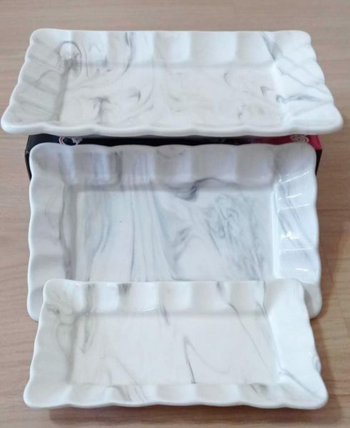 YNS 3'lü Dikdörtgen Kayık Tabak