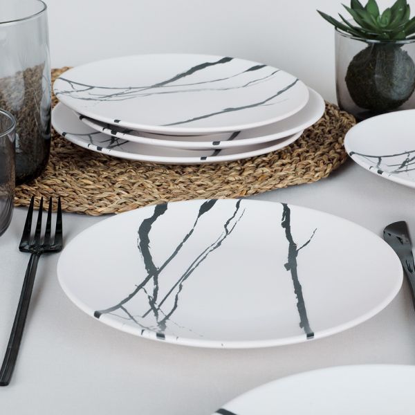 Mermer Pasta Tabağı 20 Cm 6 Adet - 17951 | Keramika