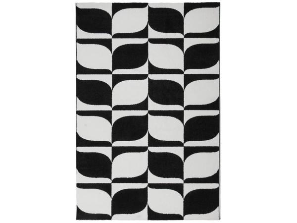 Obsession My Solid Collection Teppich schwarz & weiß Polypropylen | baw393blwh080150