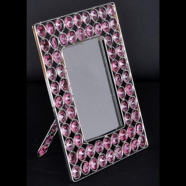 Dekonaz Kristal Taşlı Fotoğraf Çerçevesi | Pembe