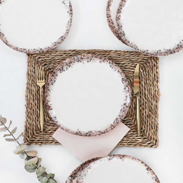 Ground Organik Servis Tabağı 26 Cm 6 Adet - 19014 | Keramika