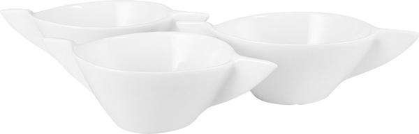 Bavary 3‘lü Fine Porselen Kase Seti | Beyaz