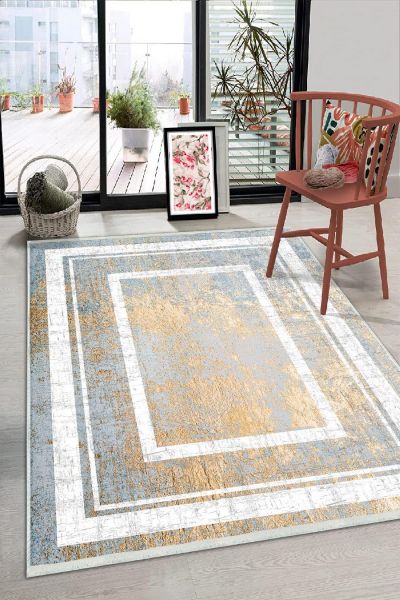 Birkilim Yıkanabilir Dekoratif Halı İpeksi Kaymaz Taban | MLN-IP-HS-260