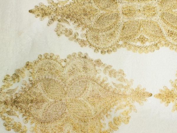 Schlafzimmer-Set mit Kordelstickerei Verna Gold