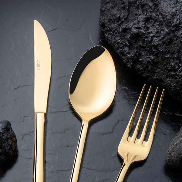 Titan Akacya Gold 84-teiliges Besteckset mit Lederbox