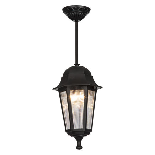 Optical Hexagonal Pendant Black