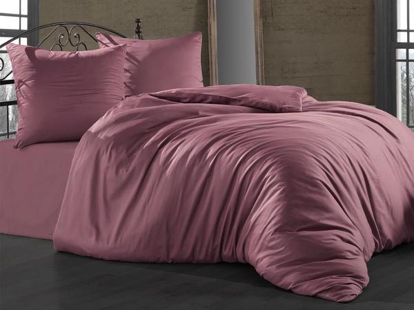 Mürdüm Pamuk Saten Çift Kişilik Nevresim Takımı | Class