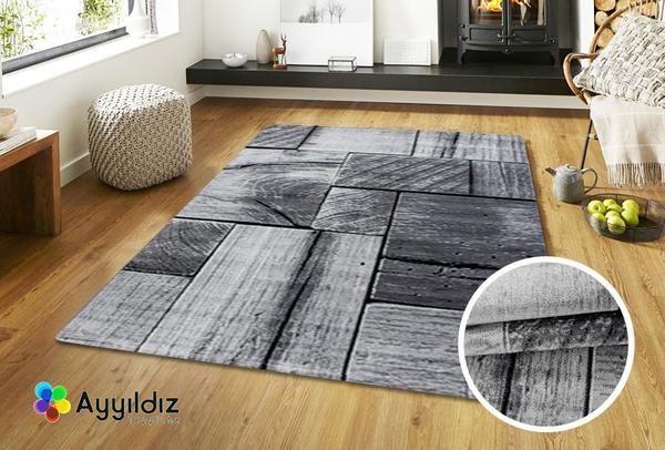 Ayyıldız Parma Halı 100% PP Heatset 12mm 1900gr | Siyah | 9260Black