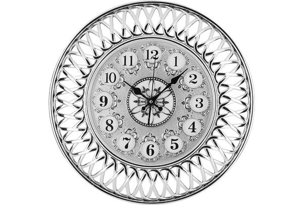 Bavary | Wanduhr | Dekoration | Aus Mikanit | Rund | Silber | By-d318j