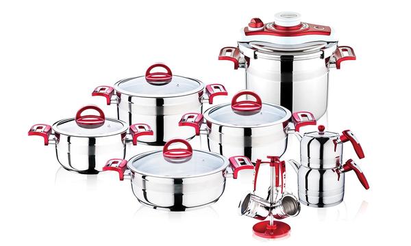 Ensemble de douilles 18 pièces Bahar | rouge