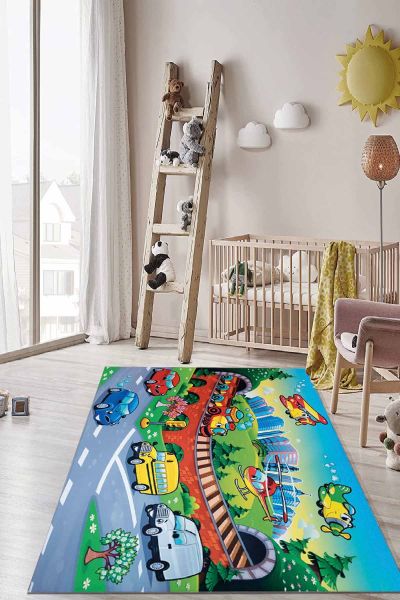 Birkilim Yıkanabilir İpeksi Kaymaz Taban Çocuk Odası Halısı | MLN-IP-HT-739