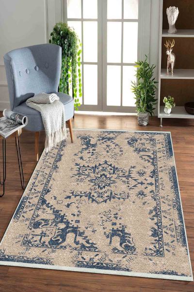 Birkilim Yıkanabilir Dekoratif Halı İpeksi Kaymaz Taban | MLN-IP-HK-0108