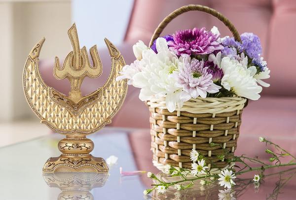 Güneş "Allah" Yazılı Dekoratif Biblo