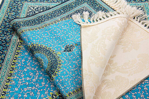 İpekşah Silk Prayer Rug - Turquoise Color
