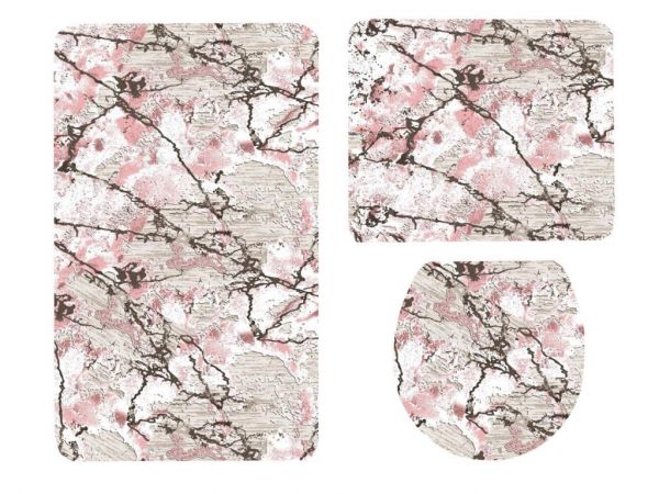 Dowry Diyari 3 Piece WC Pan Set Deloris Powder