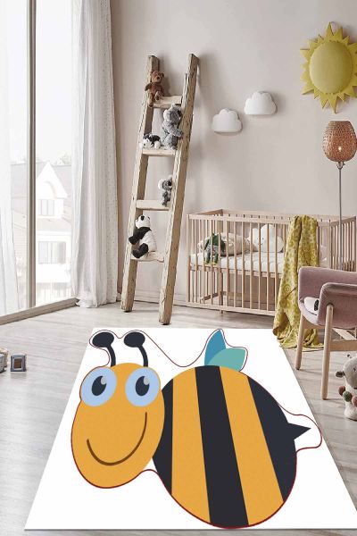 Birkilim Yıkanabilir İpeksi Kaymaz Taban Çocuk Odası Halısı | MLN-IP-HT-1133