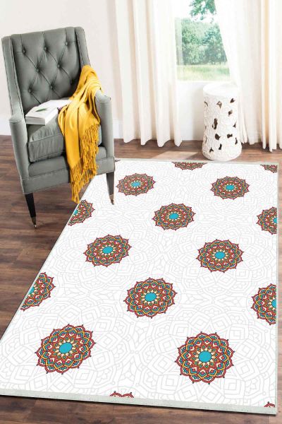 Birkilim Yıkanabilir Dekoratif Halı İpeksi Kaymaz Taban | MLN-IP-SD-126