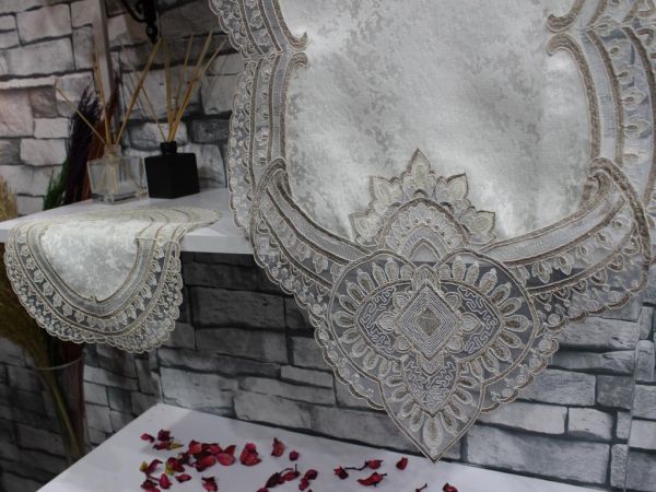 Asel Nakışlı Yatak Odası Ve Salon Takımı Krem Cappucino