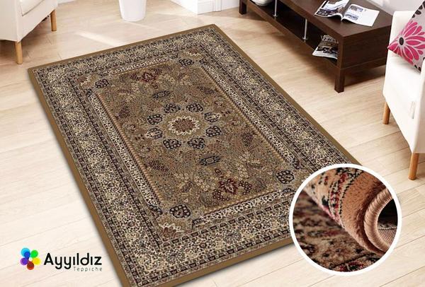 Ayyıldız Marrakesh Klasik Halı 100% PP Heatset 12mm 2500gr | Bej | 207Beige