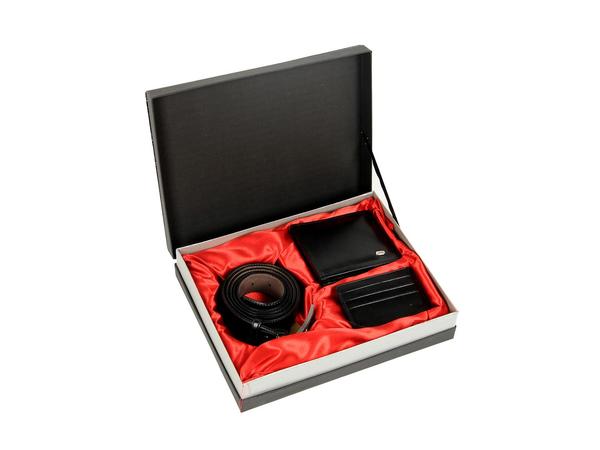 Avangarde Silver Wallet Wallet Card Holder Set of 3 Black