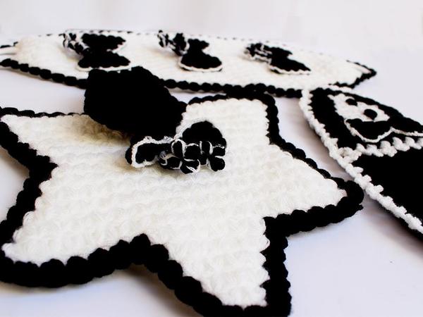 Ensemble de 3 marié noir et blanc fabriqué à la main