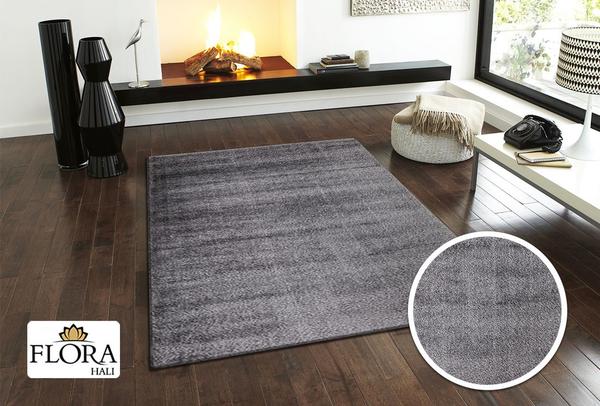 Flora Spacelight Collection Shaggy Halı | Siyah | F-5045A-Grey
