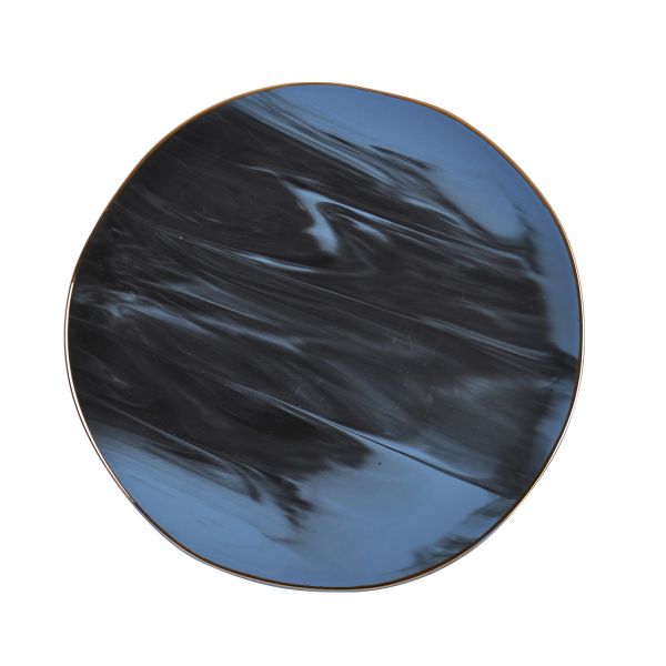 BLAUES MARMORMUSTER ORGANIC SERVICE PLATE | IPEK-SHR655