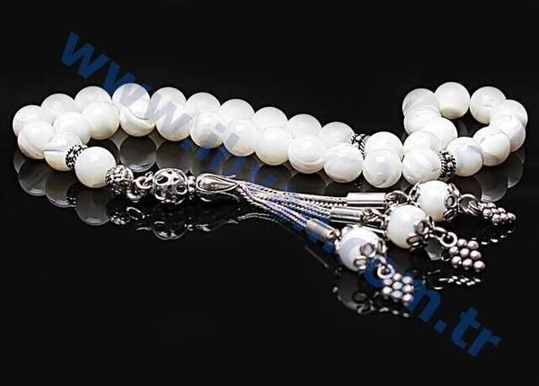 Sedef Taşı Tesbih (925 AYAR GÜMÜŞ)