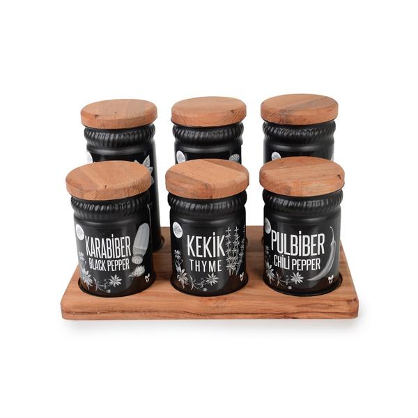 İpek Züccaciye | Standlı 6'lı Metal Baharatlık | 804S