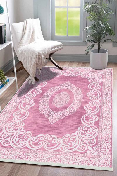 Birkilim Yıkanabilir Dekoratif Halı İpeksi Kaymaz Taban | MLN-IP-SD-390
