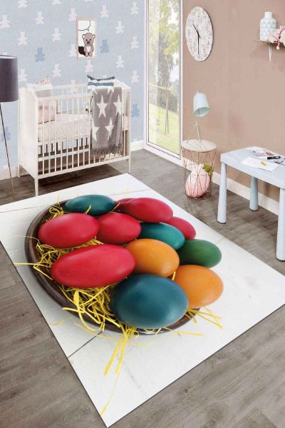Birkilim Yıkanabilir İpeksi Kaymaz Taban Çocuk Odası Halısı | MLN-IP-SD-093